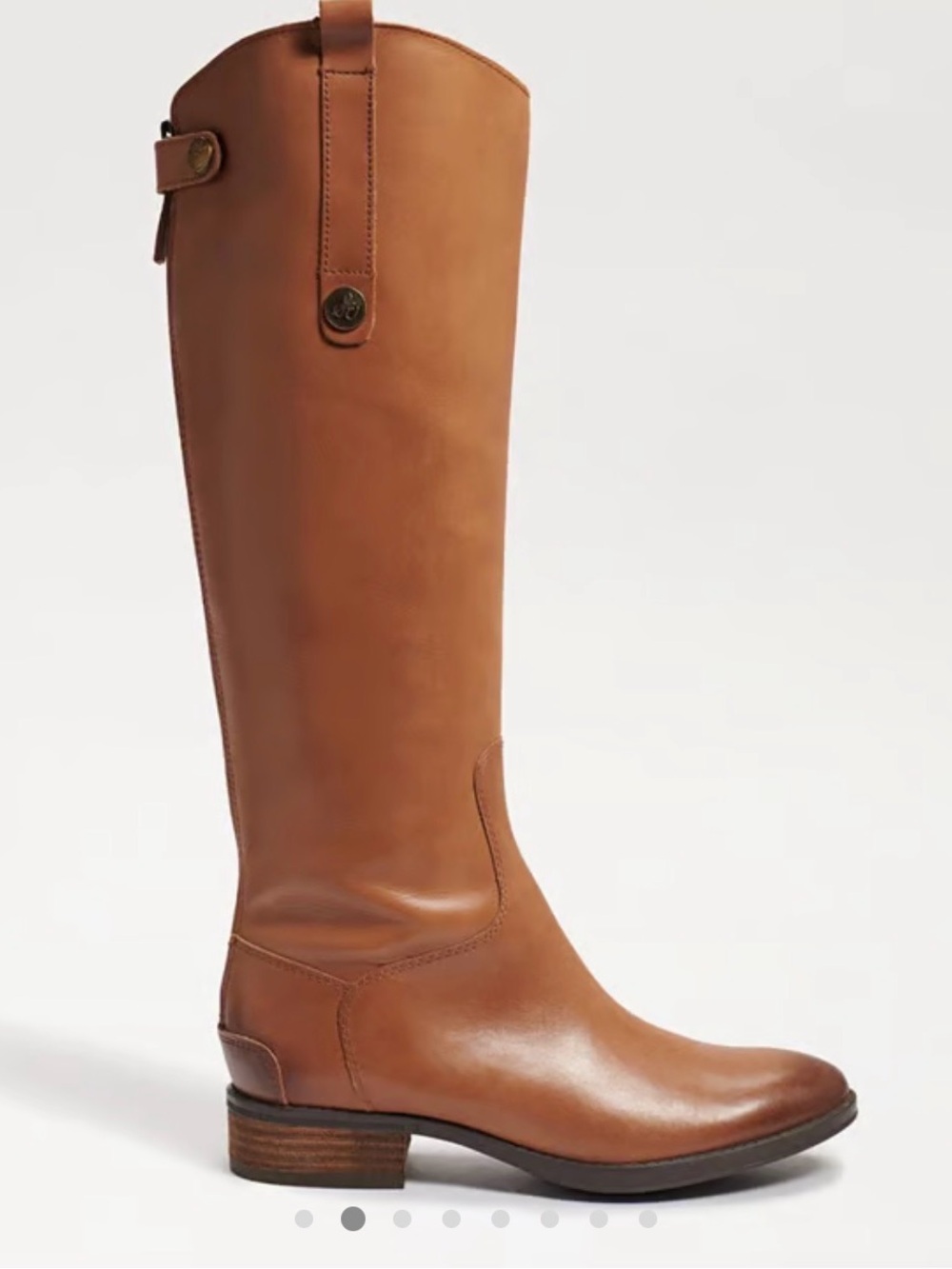 Sam Edelman Tall Leather Riding Boots in Cognac Tan